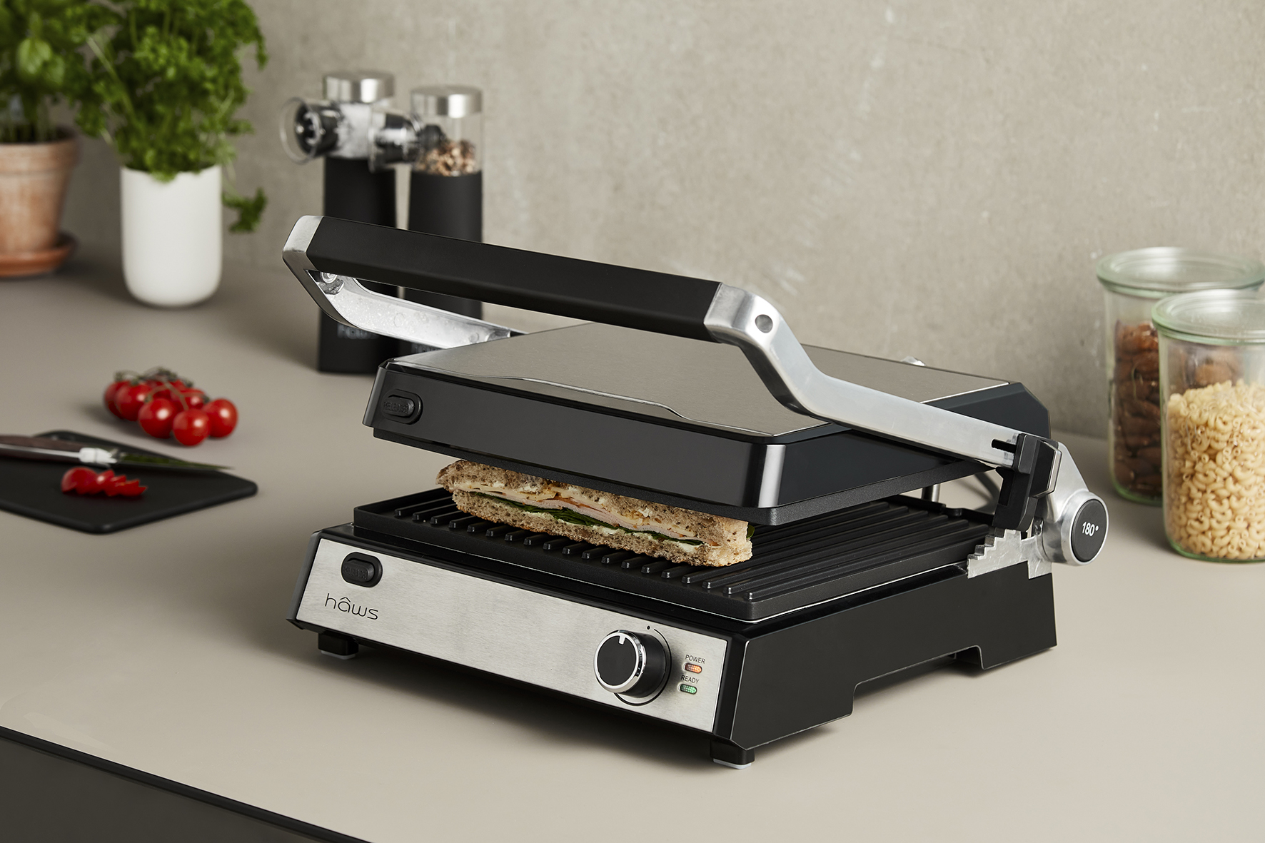 Hâws Møn Pro Bord- og Paninigrill BPG212000W - Billede 2