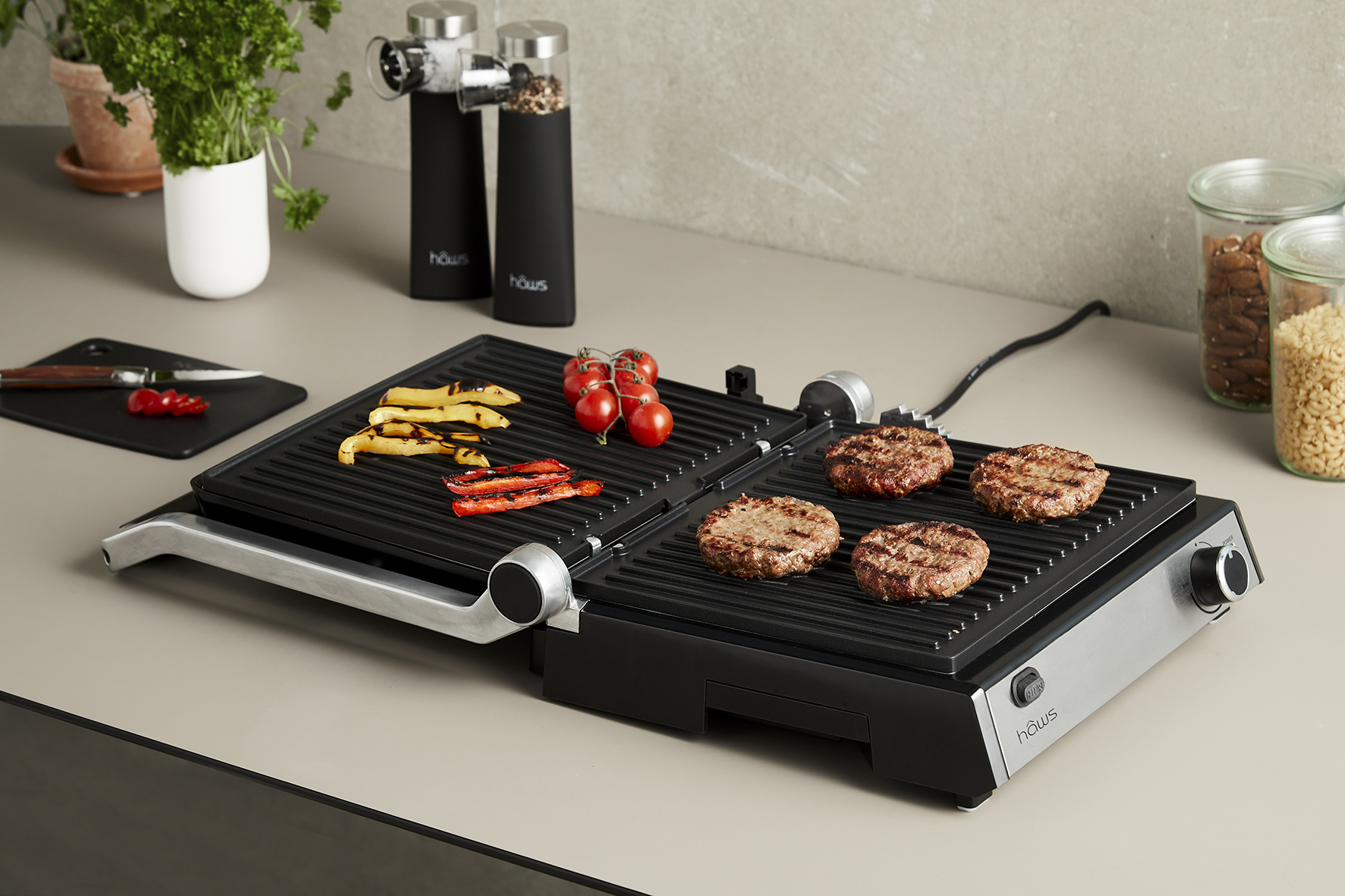 Hâws Møn Pro Bord- og Paninigrill BPG212000W - Billede 3