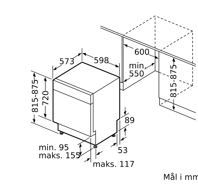 Bosch Opvaskemaskine SMU4HMW01S - Billede 7